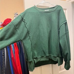 Zeagoo Forest Green Women's Crew Neck Sweater